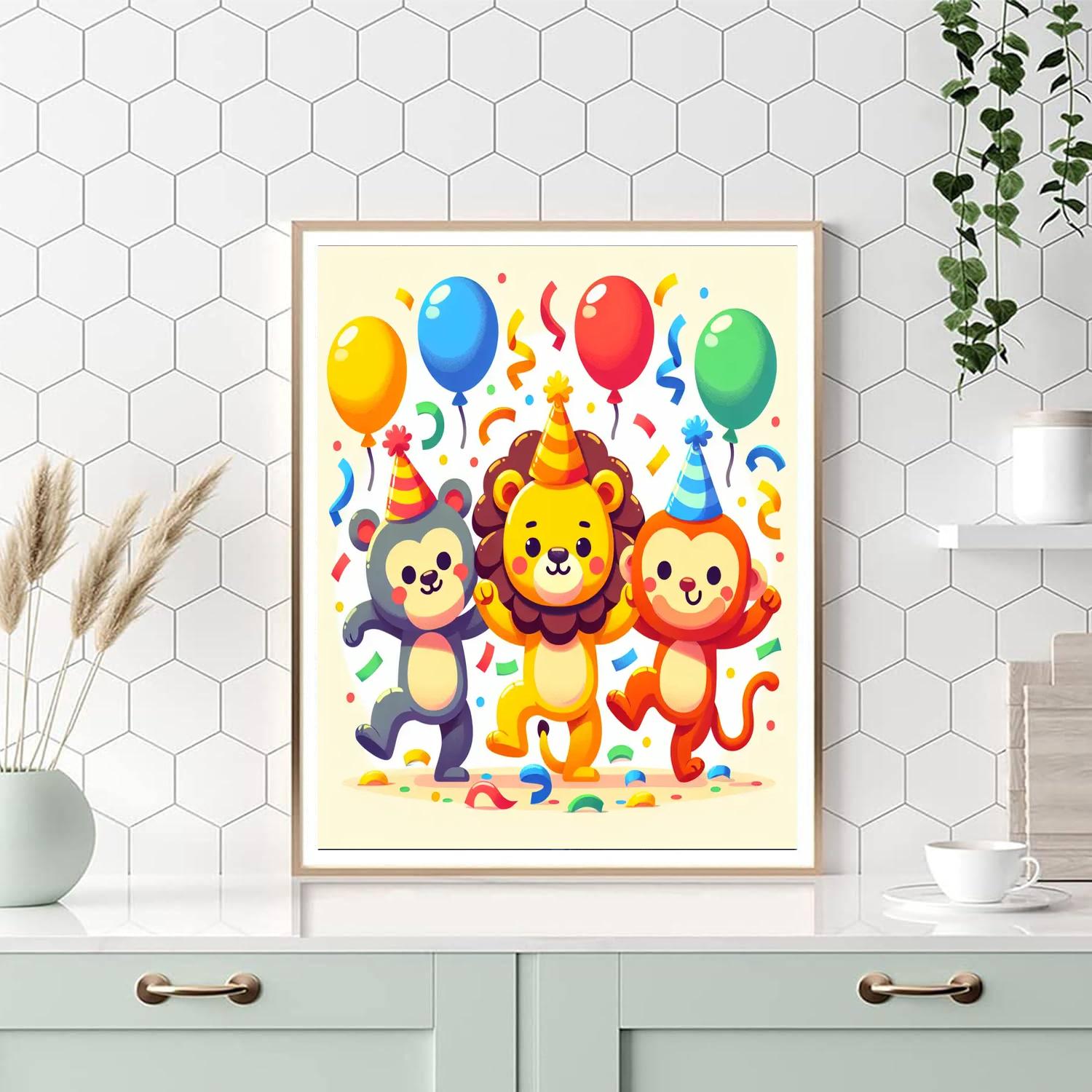 Funky Party Animals Numbered Painting Kits