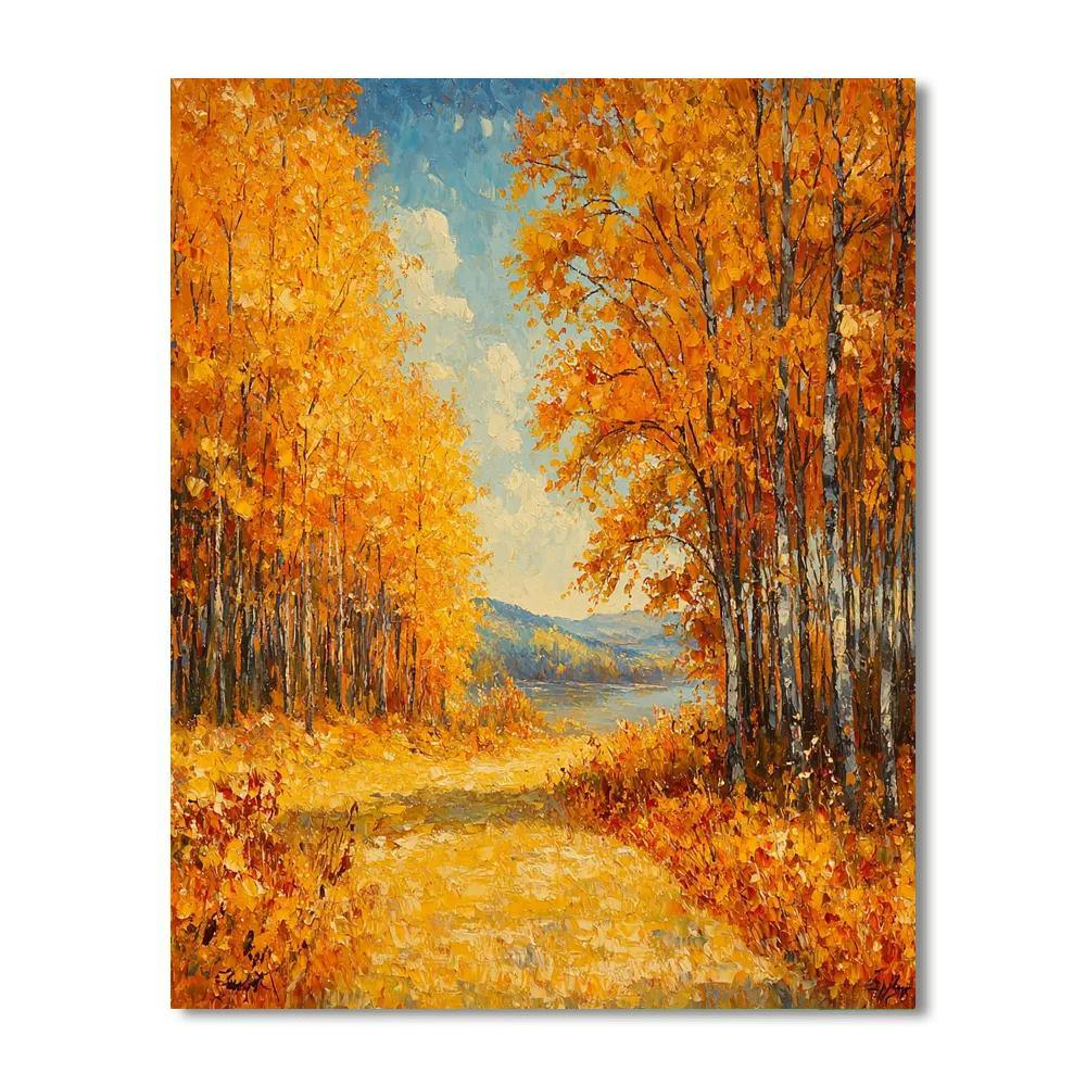 Claude Monet Inspired Fantasy Of Autumn Leaves  Paint By Color