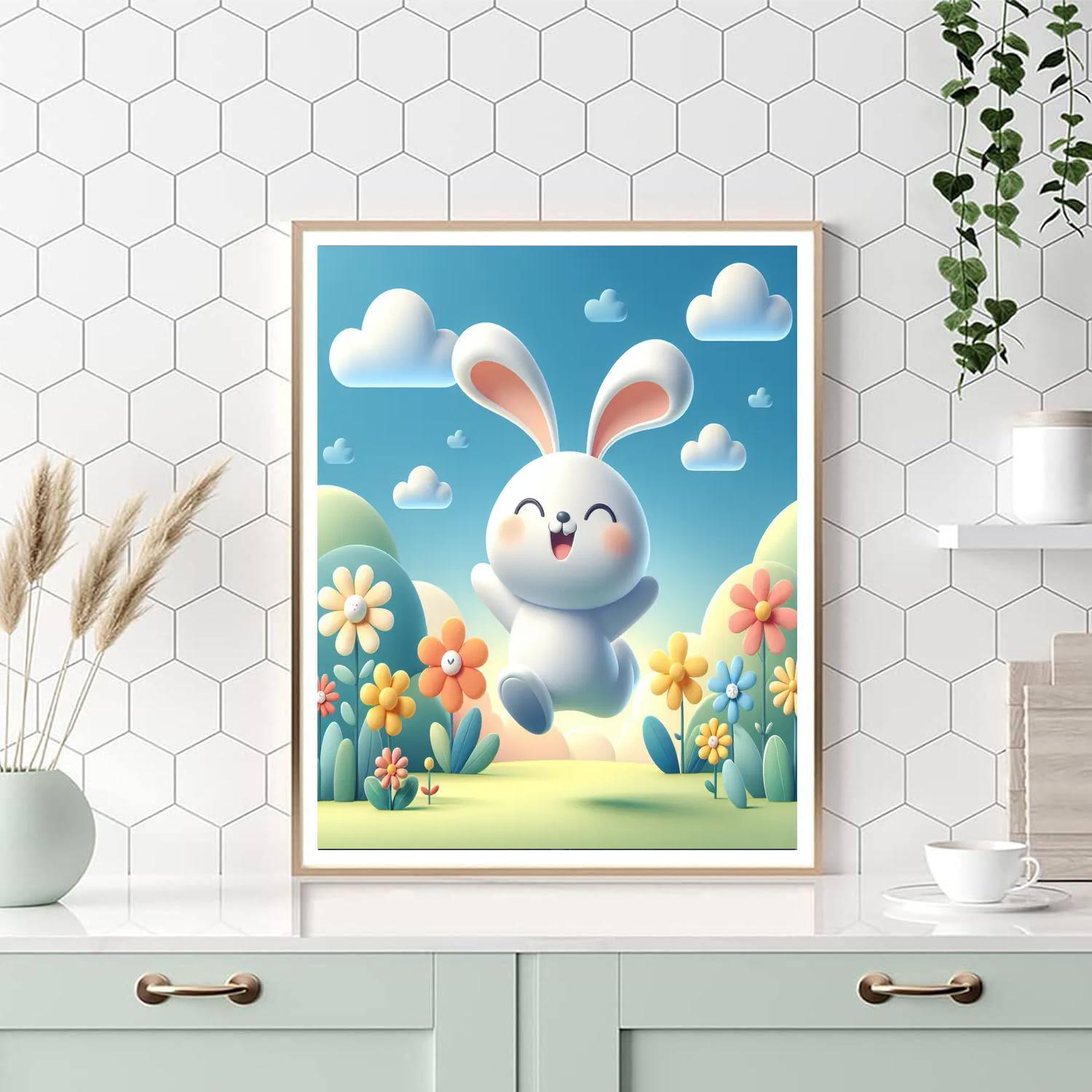 Joyful Spring Rabbit Paint By Number