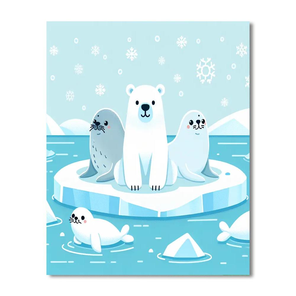 Cozy Polar Retreat Numbered Painting Kits