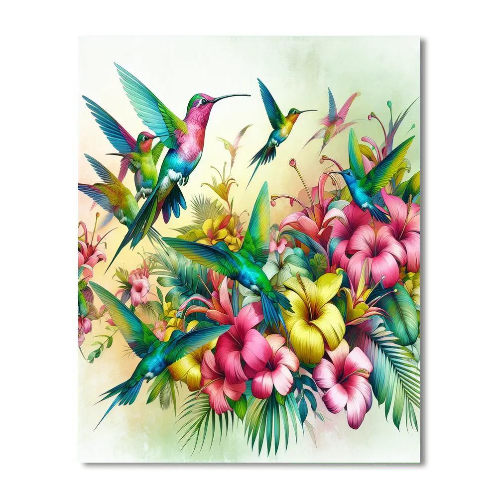 Hummingbird Oasis Painting By Numbers Kit