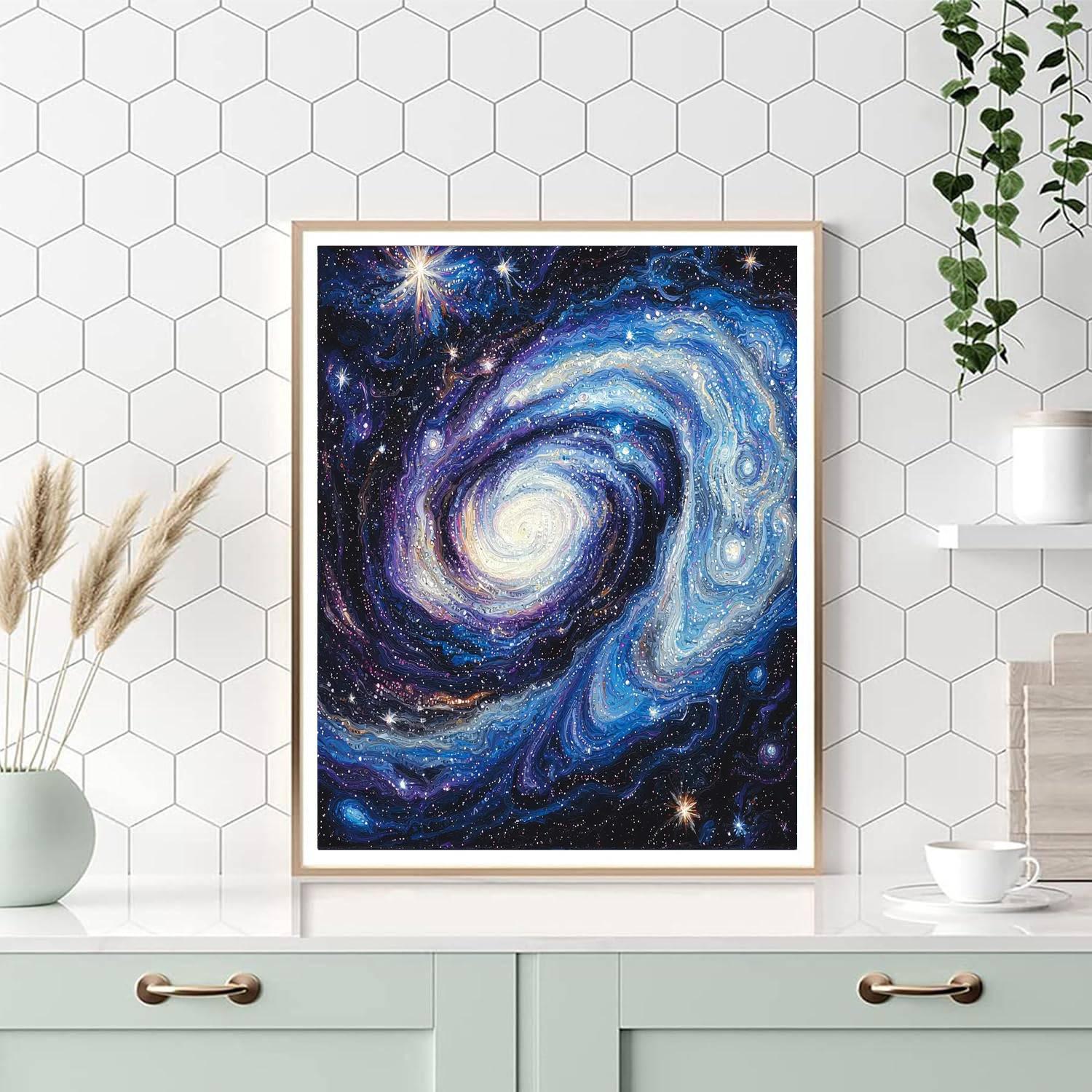 Georges Seurat Inspired Celestial Swirls  Numbered Painting Kits