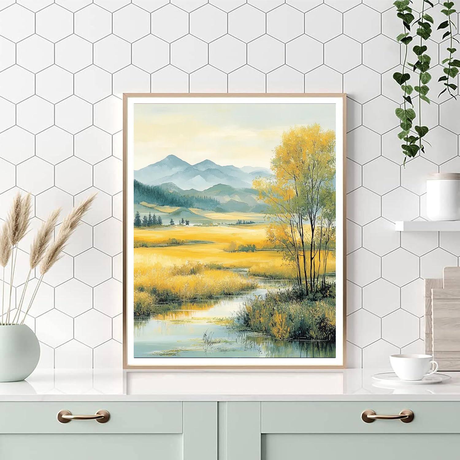 Zhao Mengfu Inspired Dreams Of Flowing Fields  Paint By Color