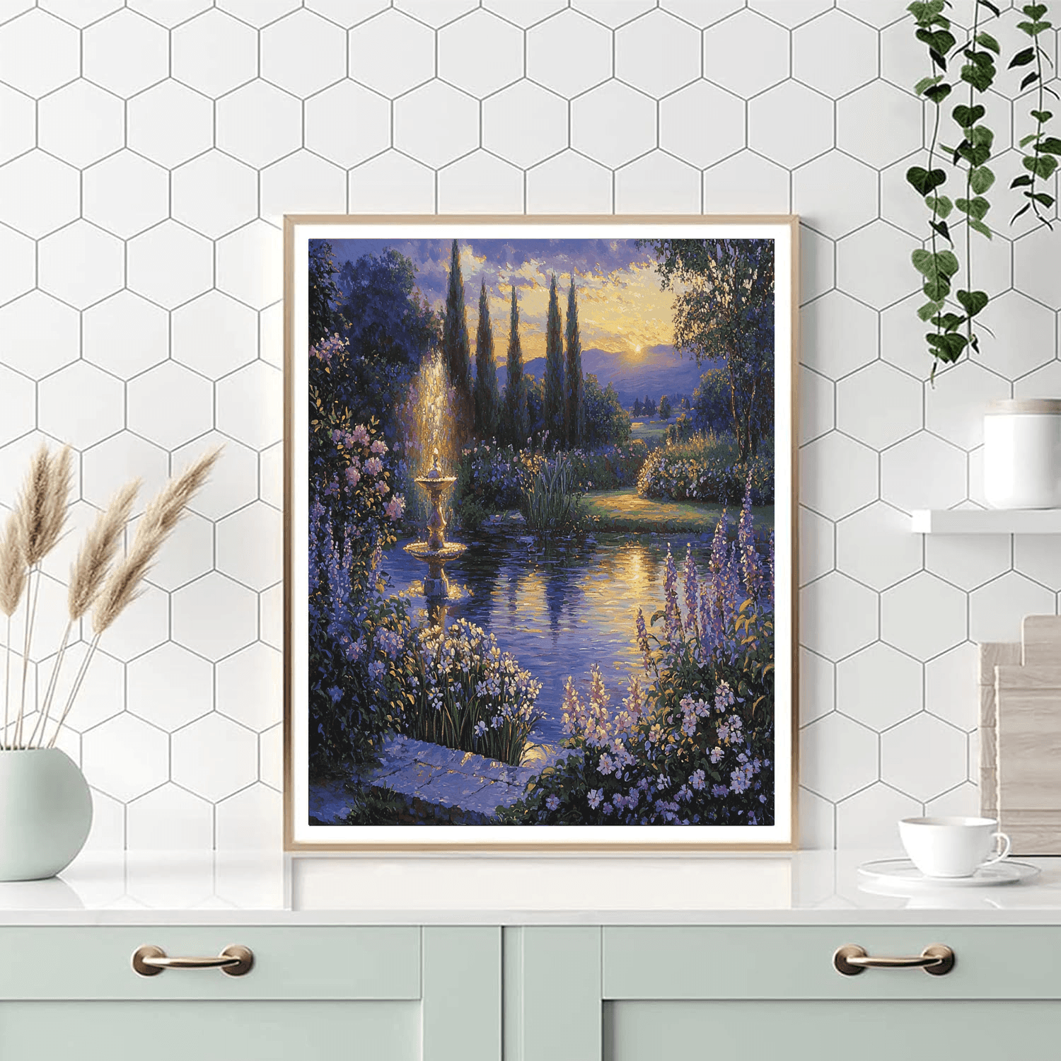 Claude Lorrain Inspired Mystical Garden At Twilight  Paint By Numbers