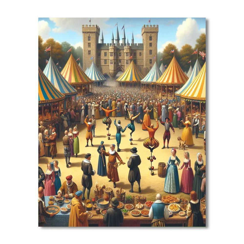 Renaissance Festival Revelry DIY Paint By Numbers