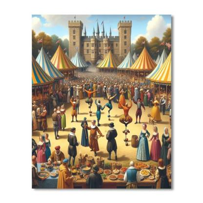 Renaissance Festival Revelry DIY Paint By Numbers