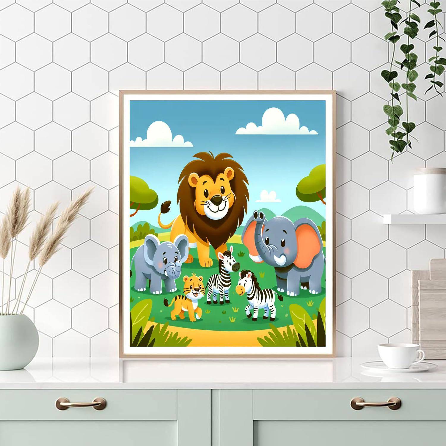 Exciting Safari Painting By Numbers Kit