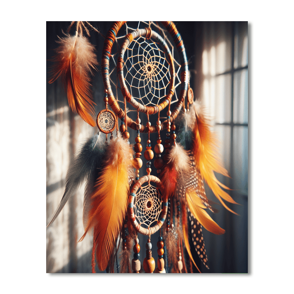Bohemian Dream Catcher Number Painting
