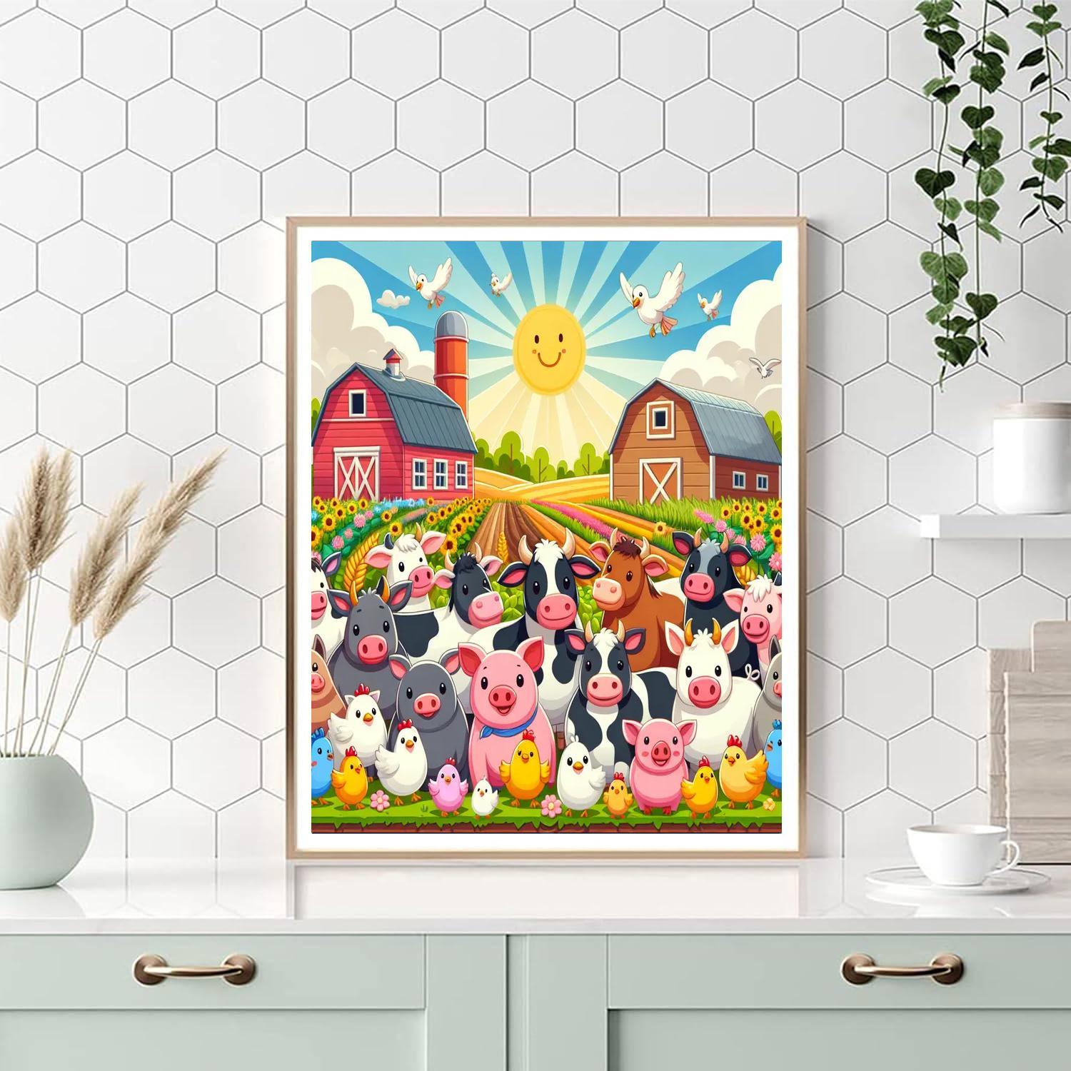 Vibrant Farm Fun Paint By Number