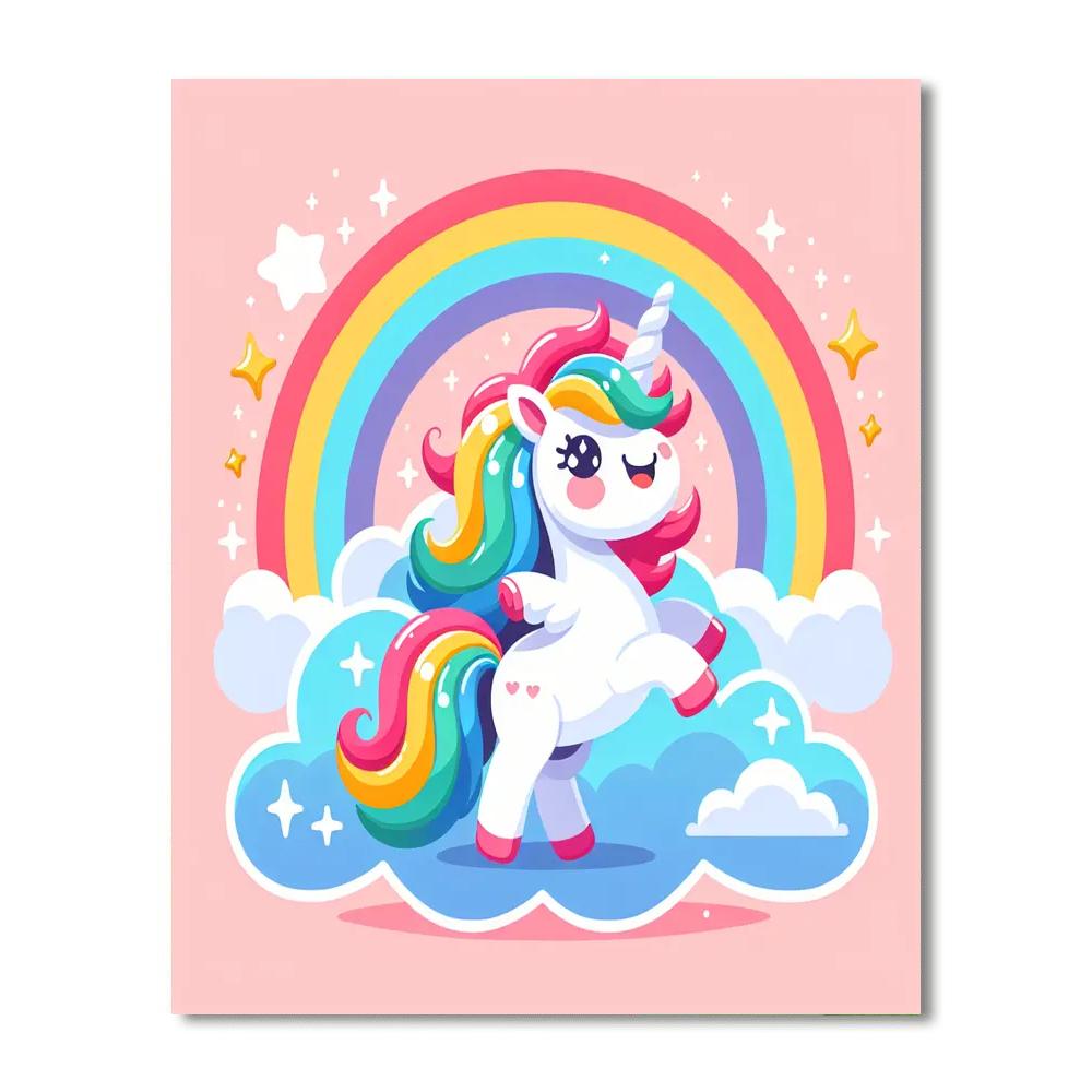 Friendly Unicorn Dreams Painting By Numbers Kit