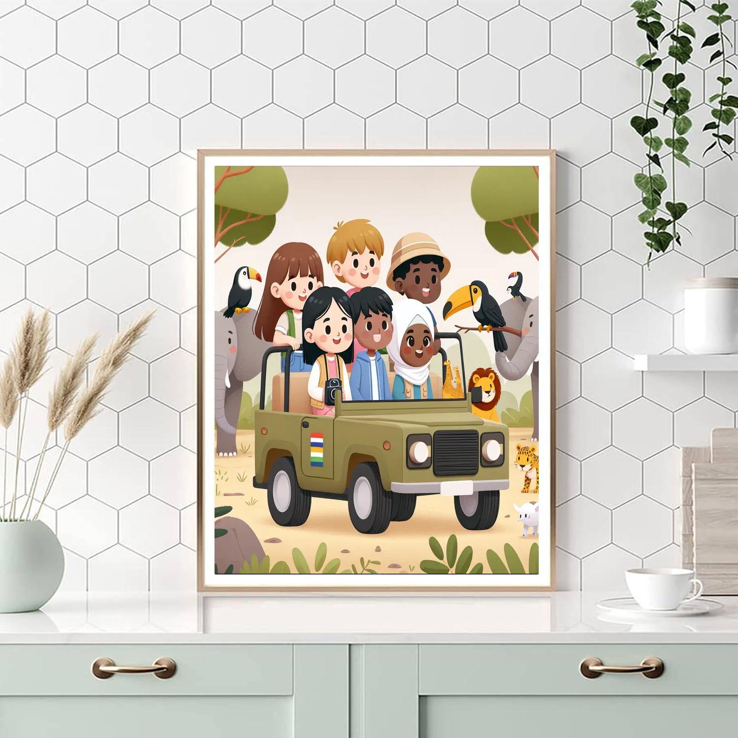 Jungle Journey Safari Paint By Numbers Art