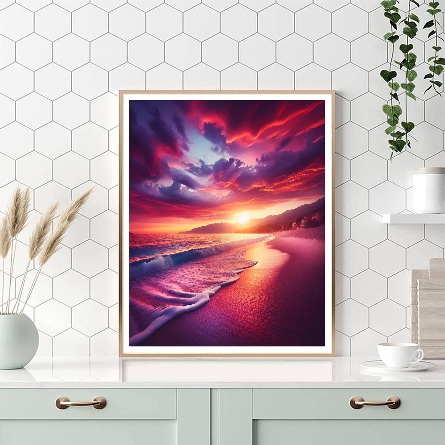 Mystical Coastal Sunset Numbered Painting Kits