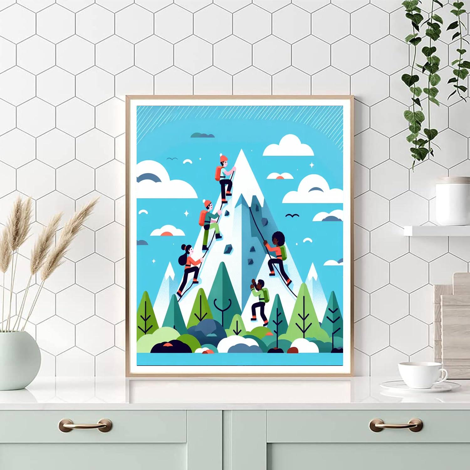 Adventure Mountain Quest Painting Number Kit