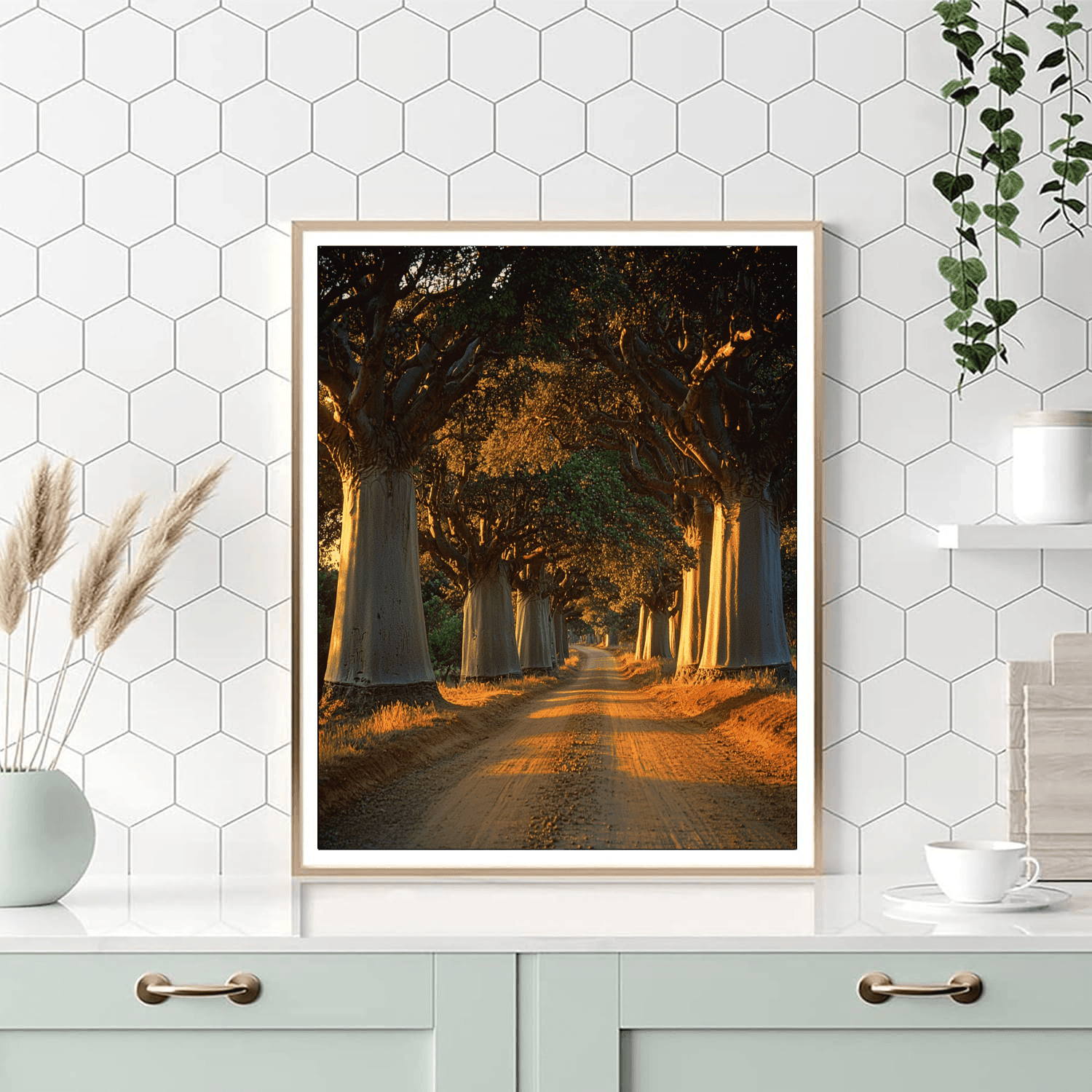 Avenue Of The Baobabs - Madagascar Number Painting