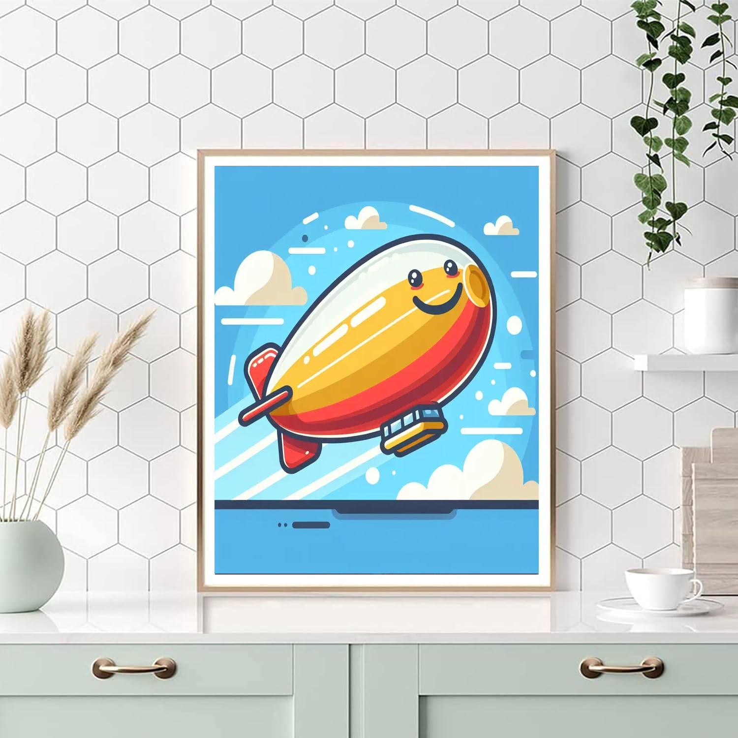 Bubbly Blimp Numbered Painting Kits