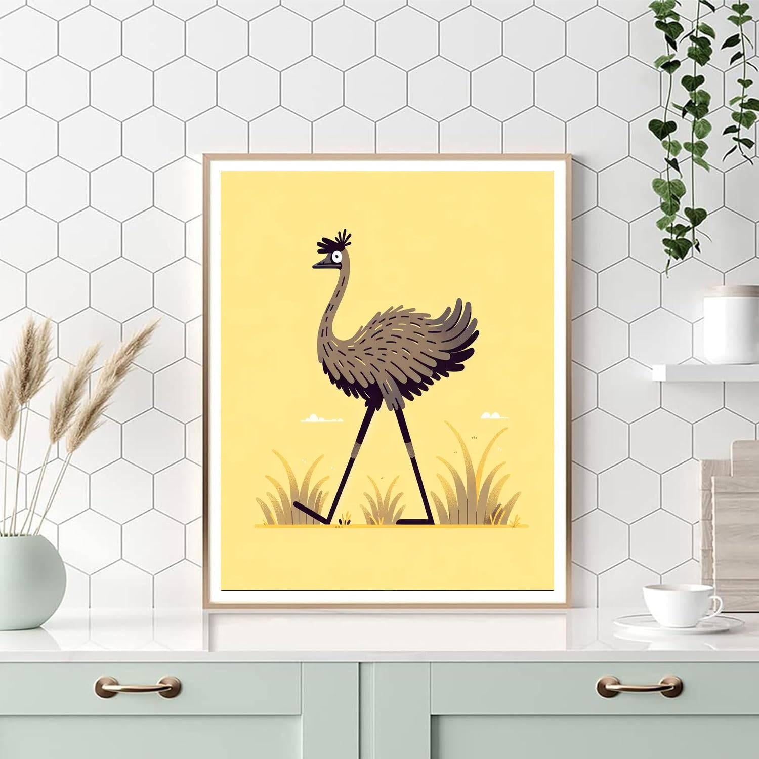 Eccentric Emu Paint By Number