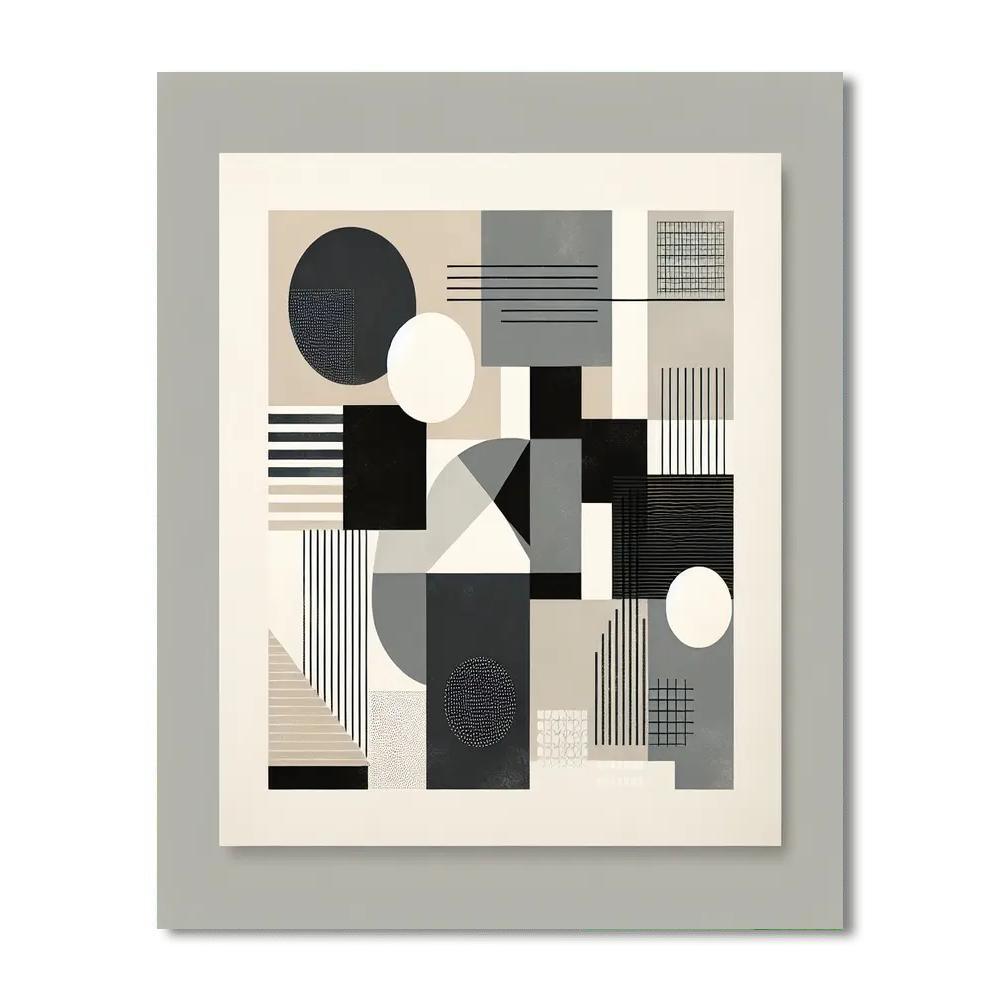 Chic Modern Collage Number Painting