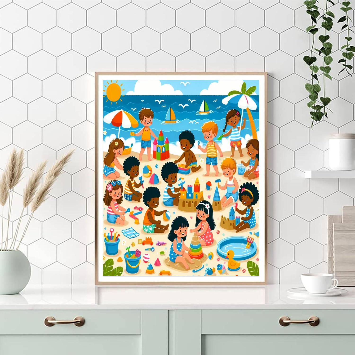 Joyful Seaside Adventure Numbered Painting Kits