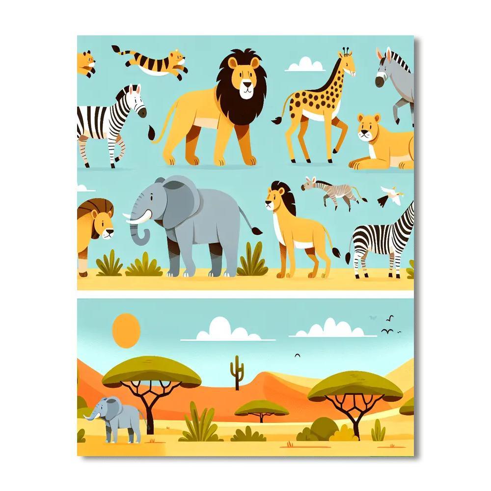 Safari Discovery Painting By Numbers Kit