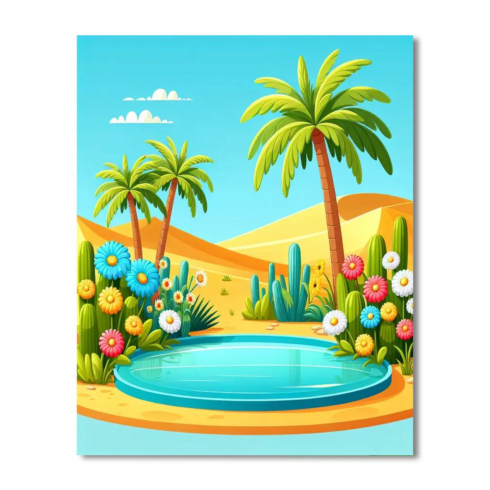 Enchanted Oasis Paint By Numbers Art