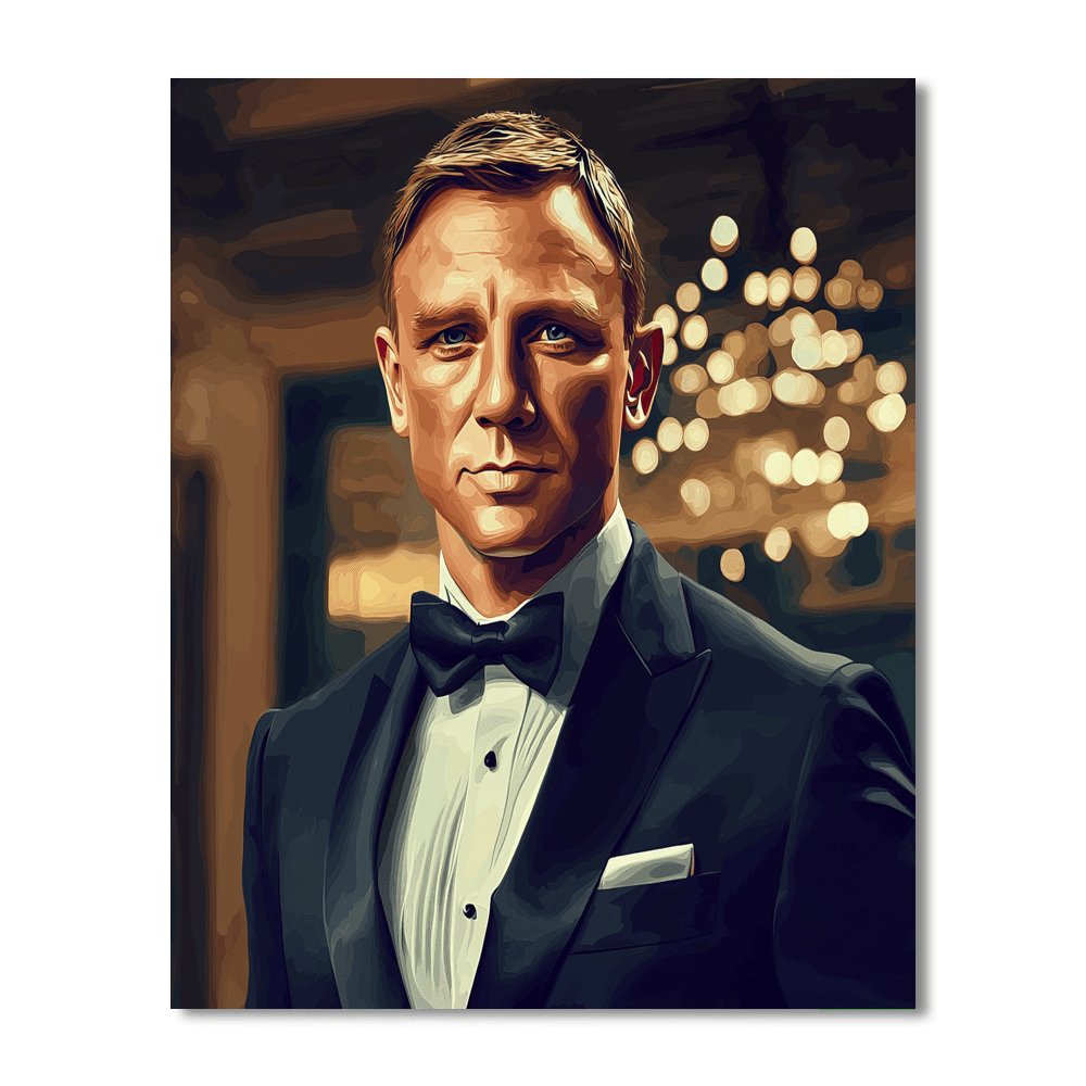 Daniel Craig: The Suave Elegance Of James Bond Paint By Numbers Kits