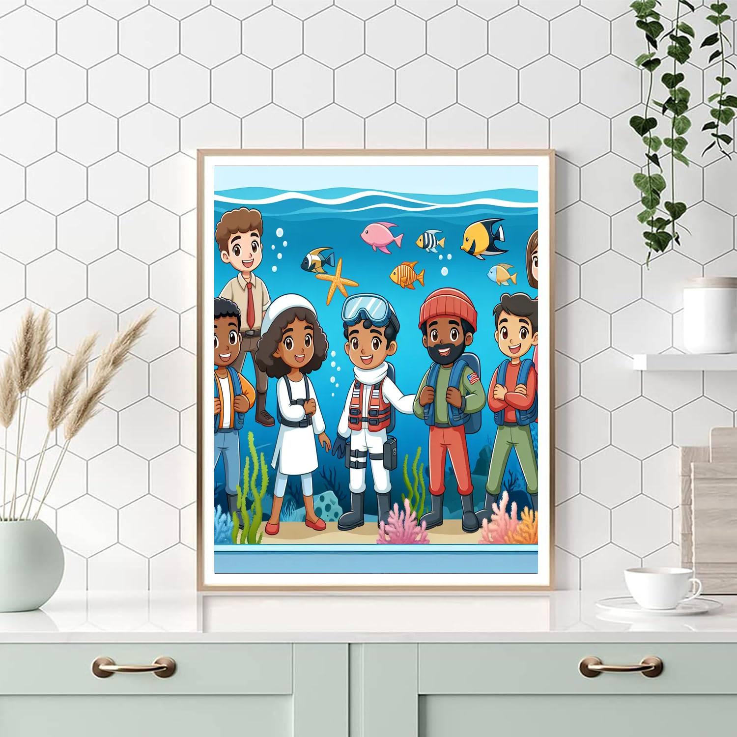 Ocean Rescue Adventure Painting Number Kit