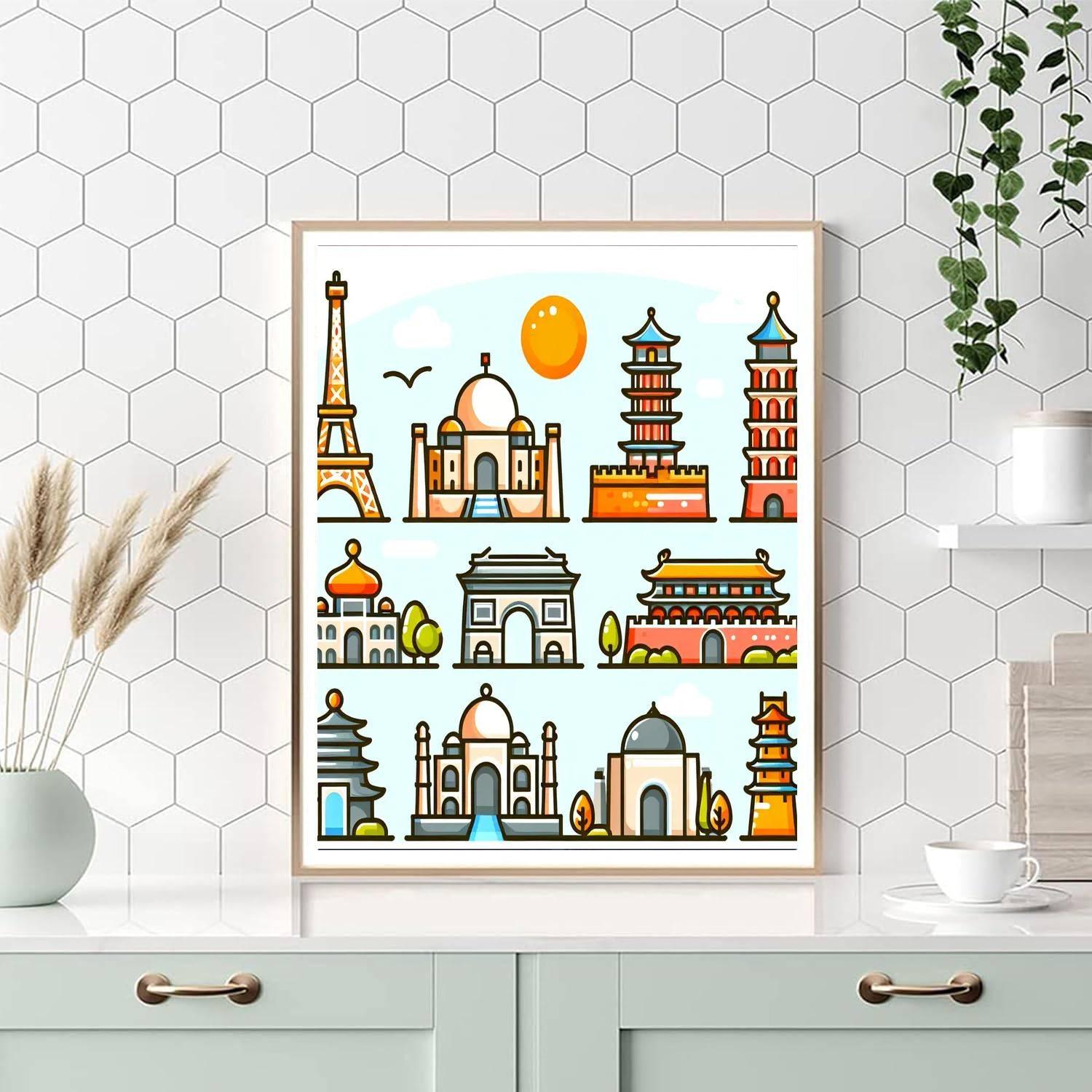 Around The World Adventure Numbered Painting Kits