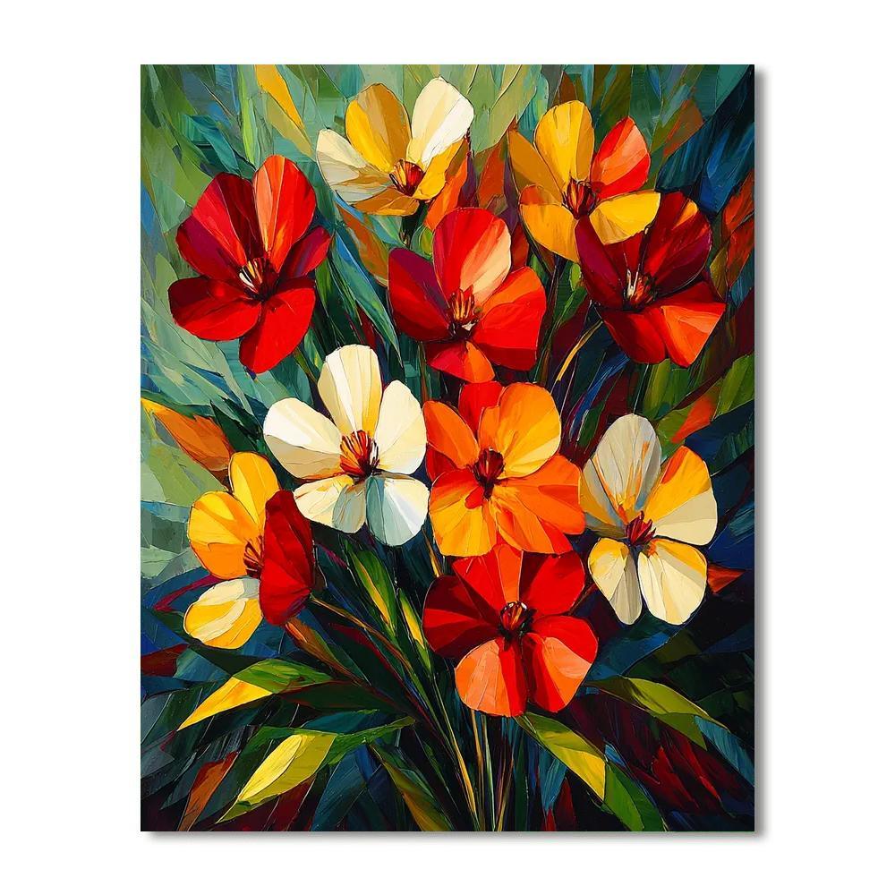 Paul Cézanne Inspired Floral Abstraction  DIY Paint By Numbers