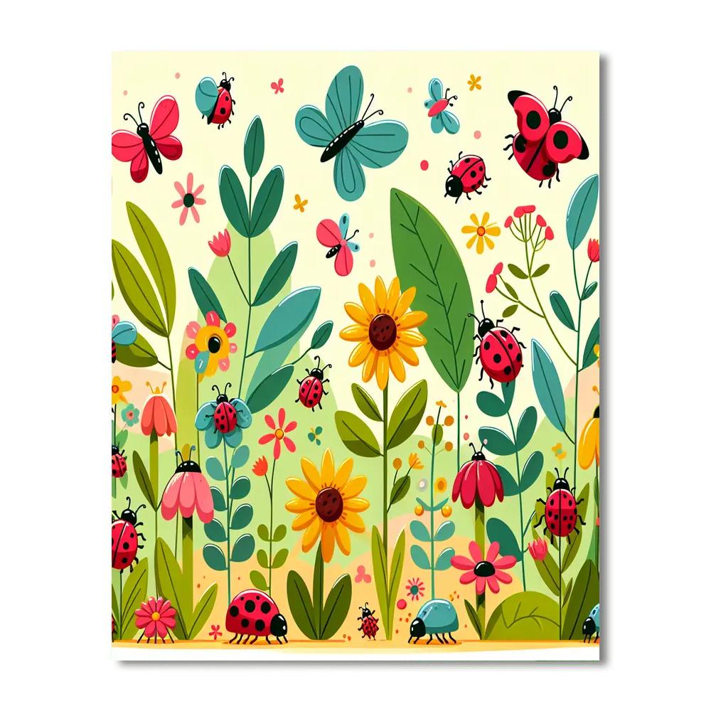 Garden Bug Safari Paint By Numbers Art