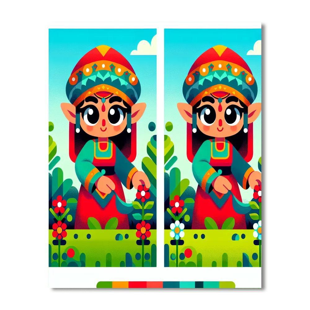 Enchanting Garden Elf Paint By Number