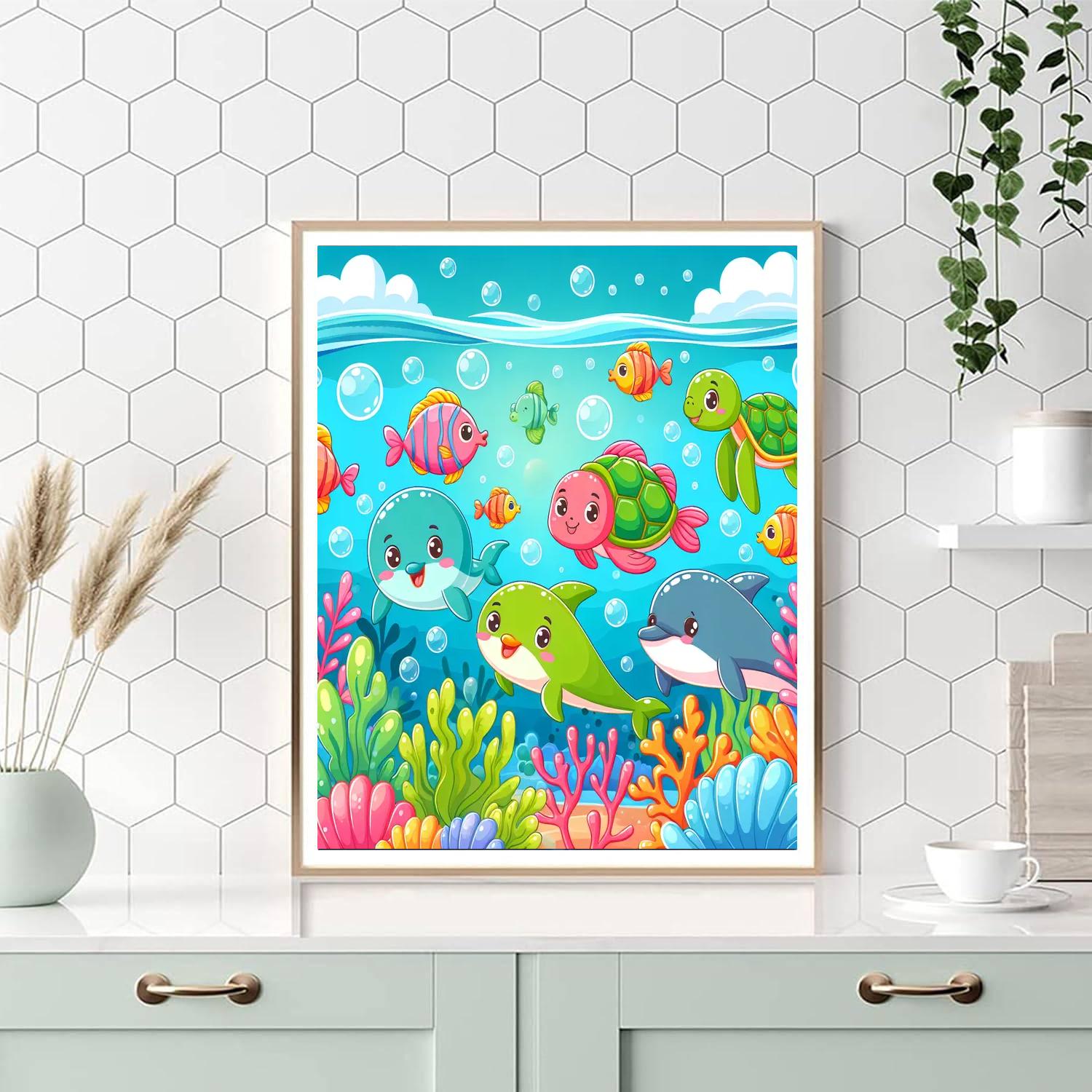 Whimsical Underwater Journey DIY Paint By Numbers