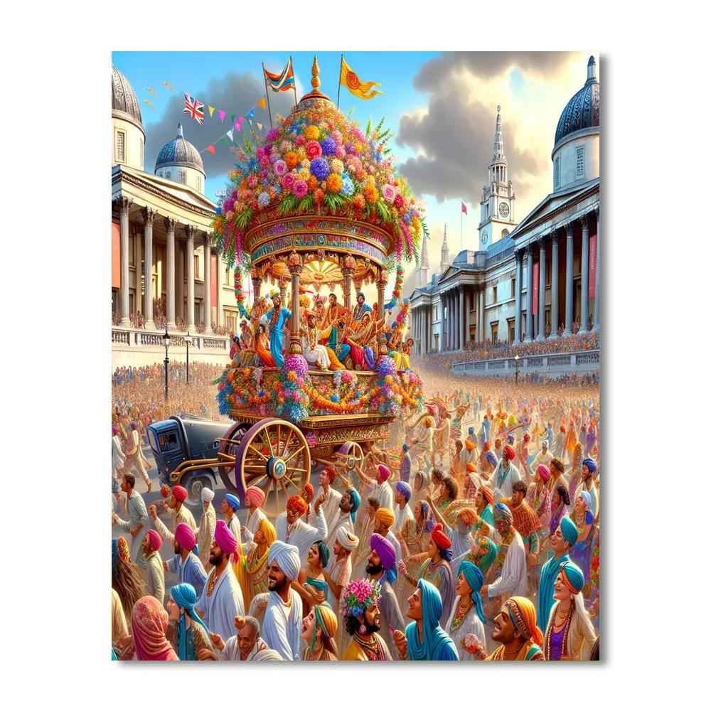 Rath Yatra - London, United Kingdom Numbered Painting Kits