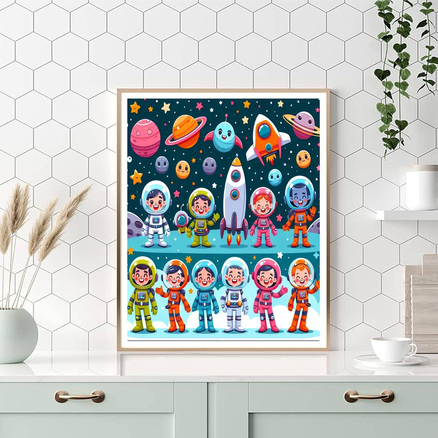 Mighty Space Heroes DIY Paint By Numbers