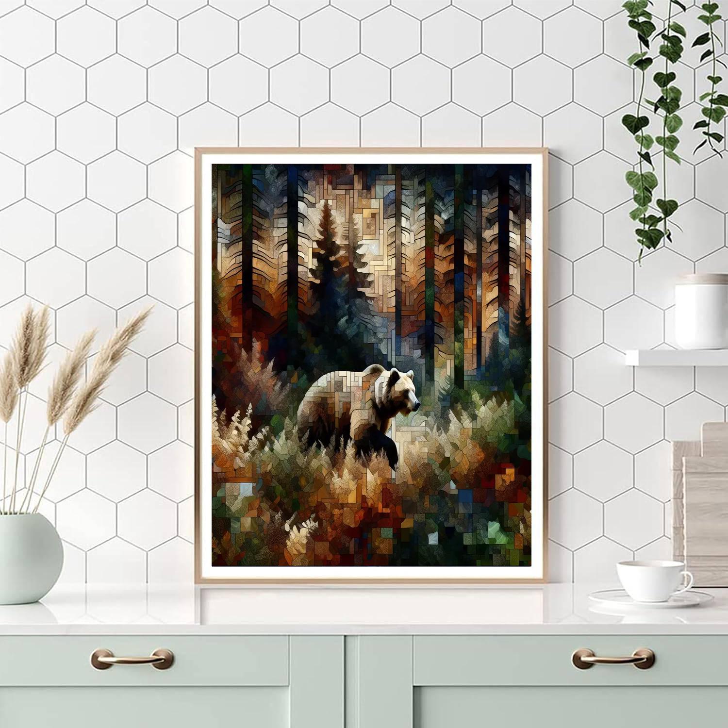Bear's Wilderness Paint By Number