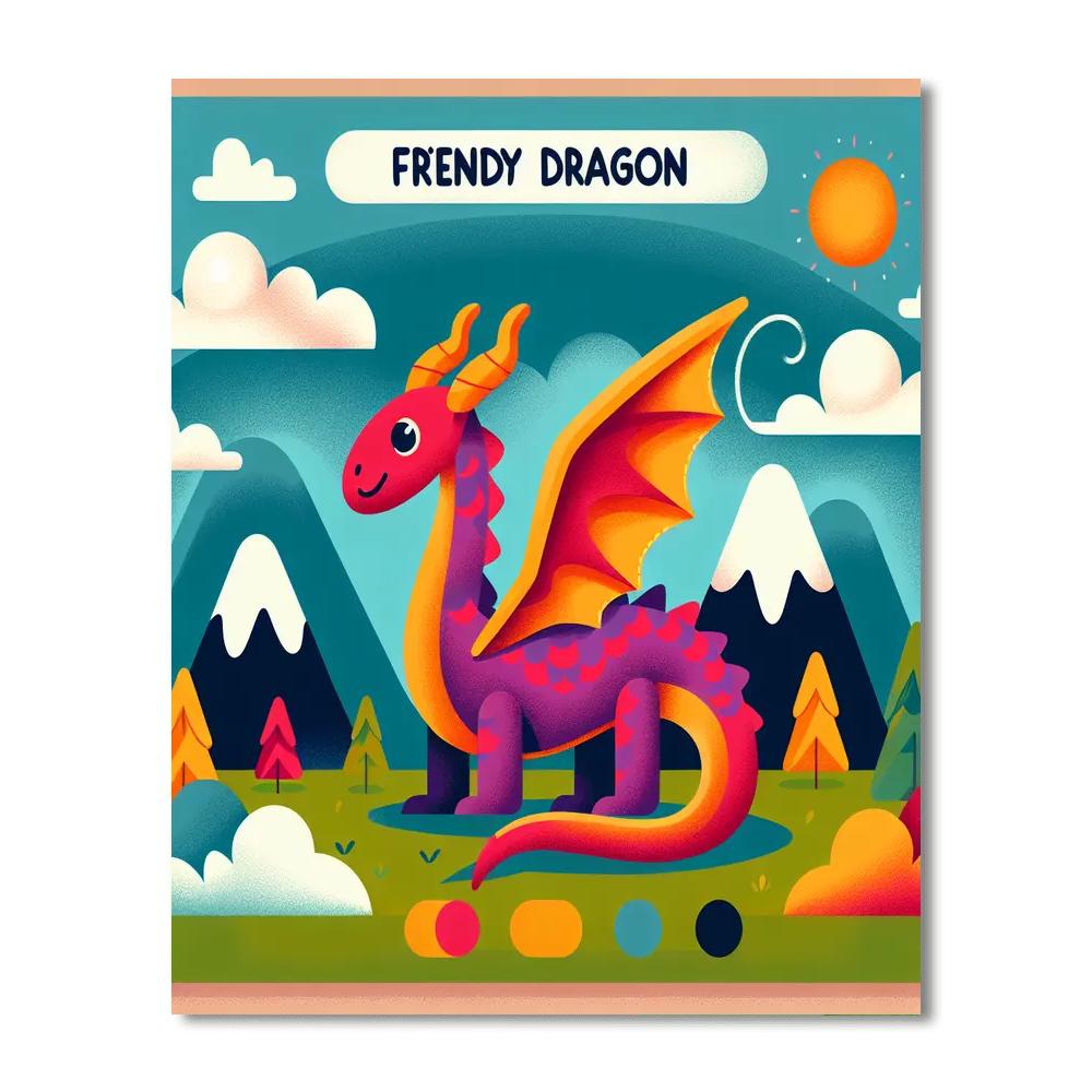 Mystical Dragon Encounter DIY Paint By Numbers