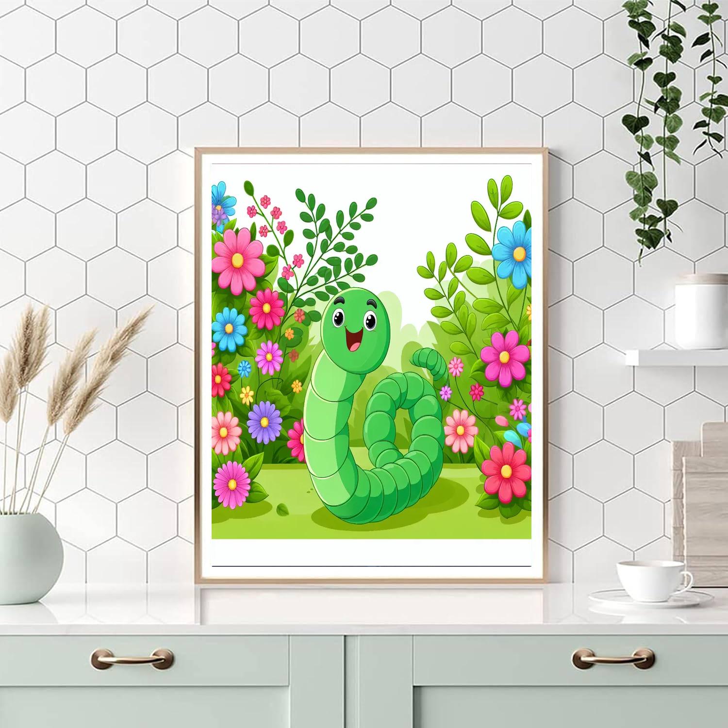 Wandering Worm DIY Paint By Numbers