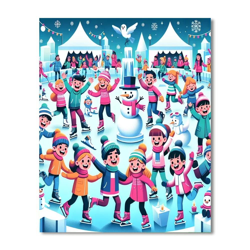 Winter Ice Festival Paint By Numbers