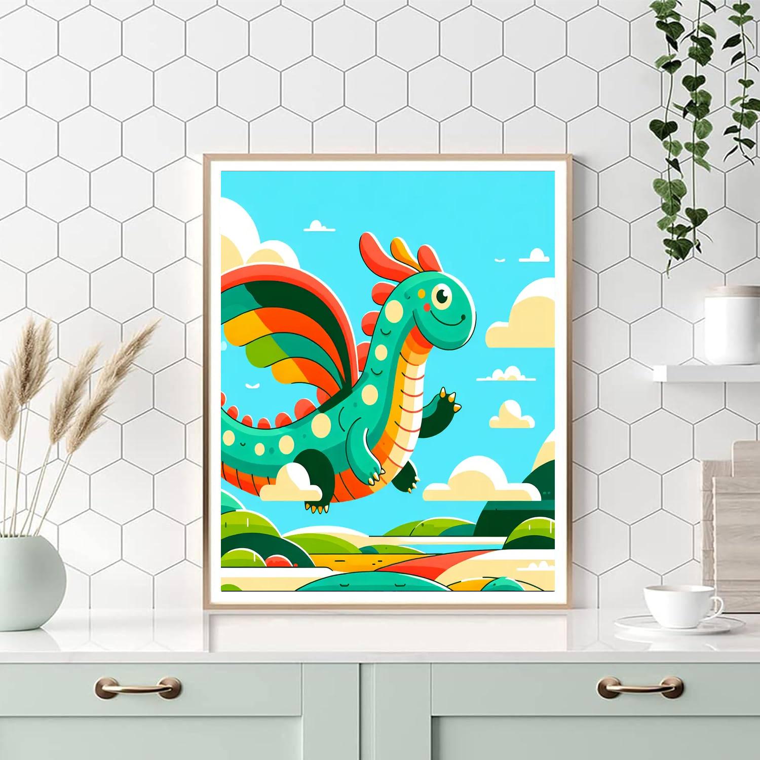 Gigantic Dragon Number Painting