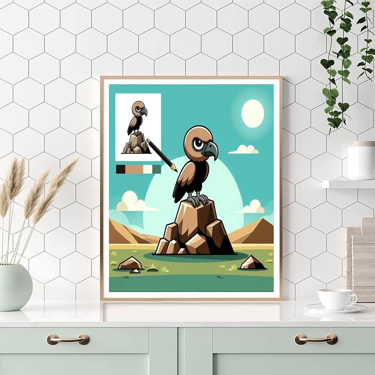 Vivacious Vulture Numbered Painting Kits