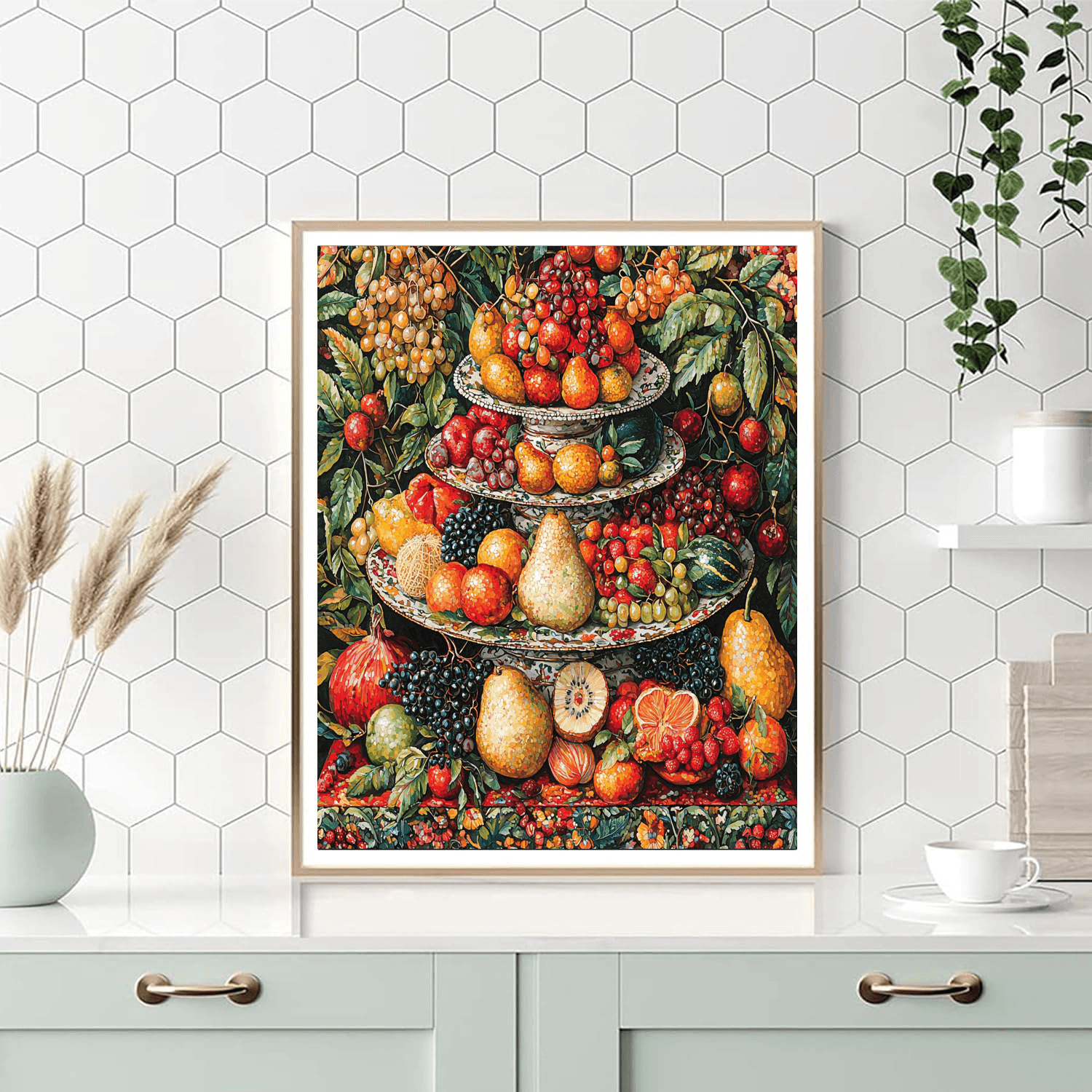 Giuseppe Arcimboldo Inspired Fruitful Bounty Abundance  Painting By Numbers Kit