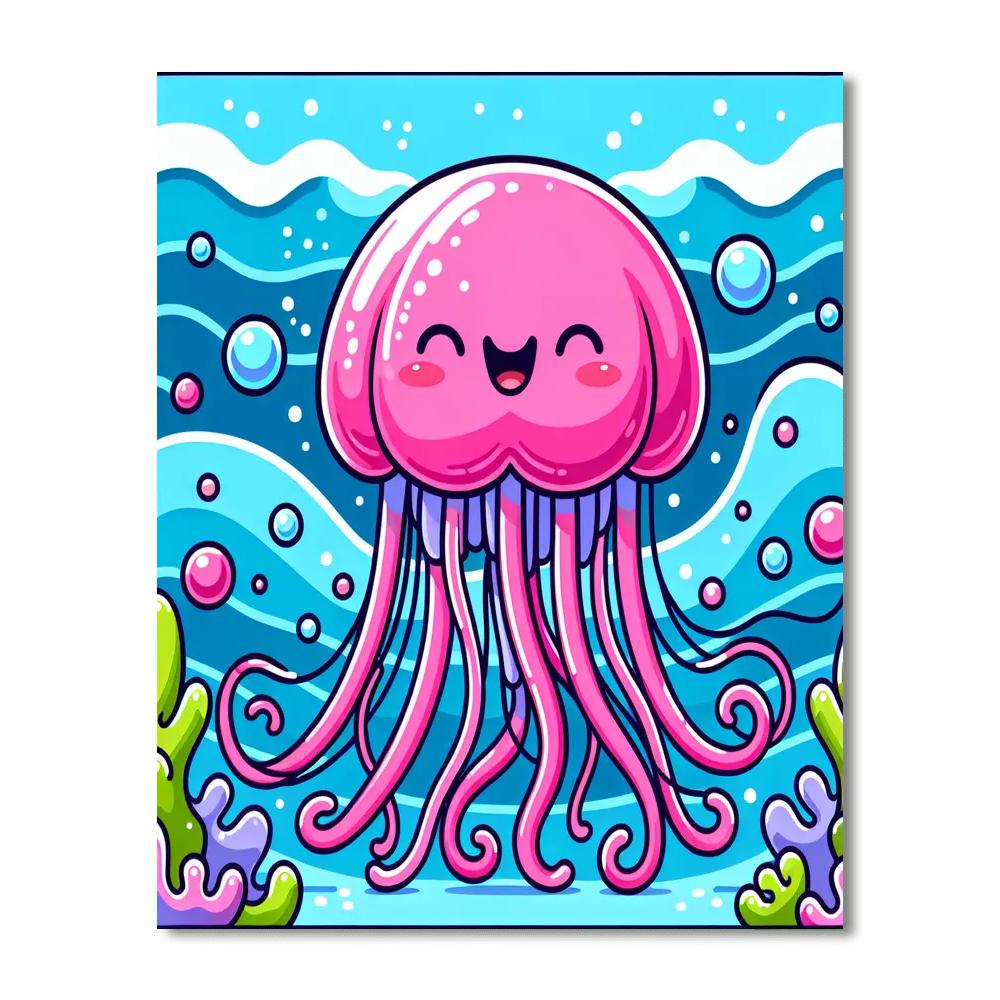 Jolly Jellfish DIY Paint By Numbers