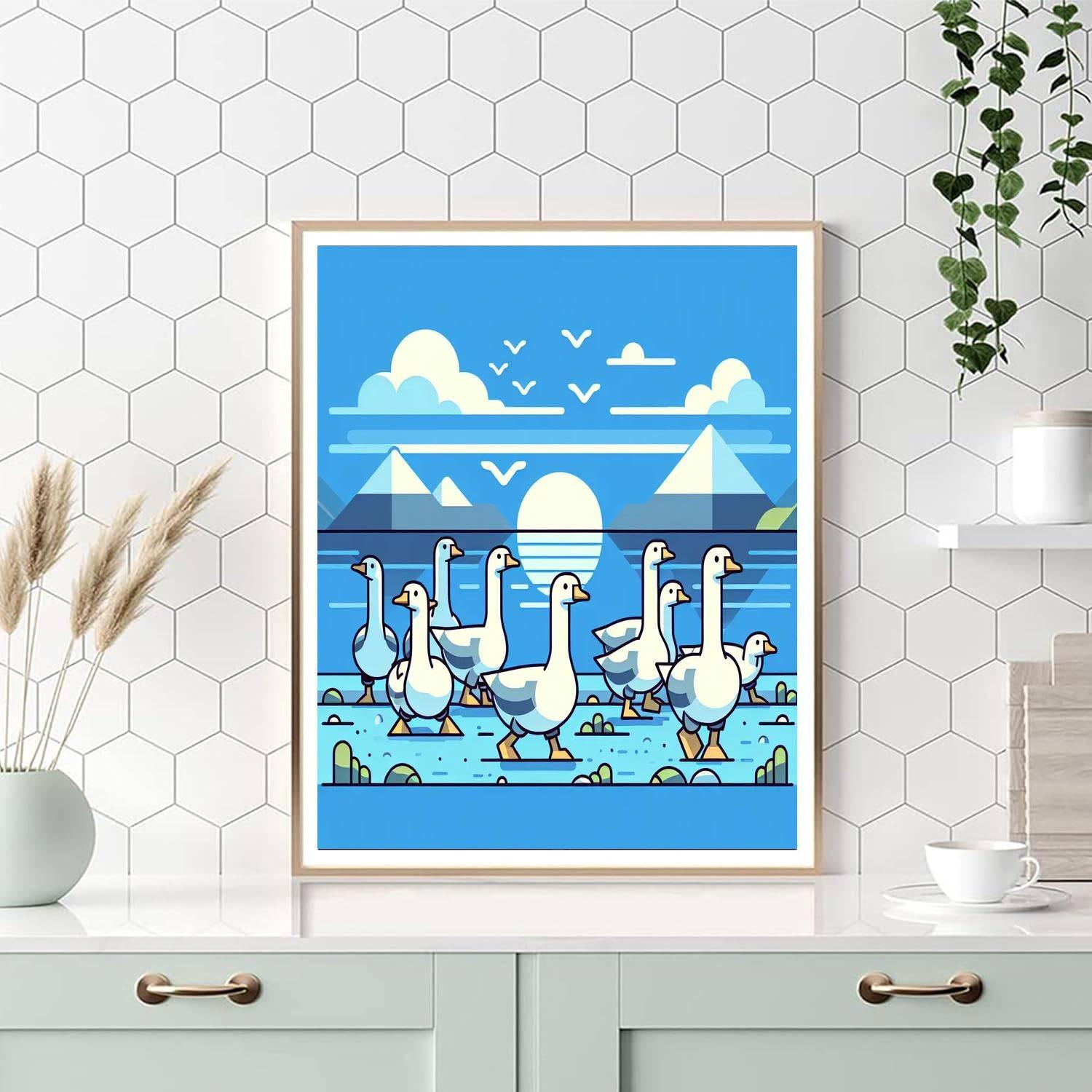 Gleeful Goose Gathering Paint By Color