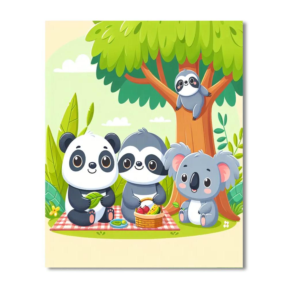 Cuddly Creature Friends DIY Paint By Numbers