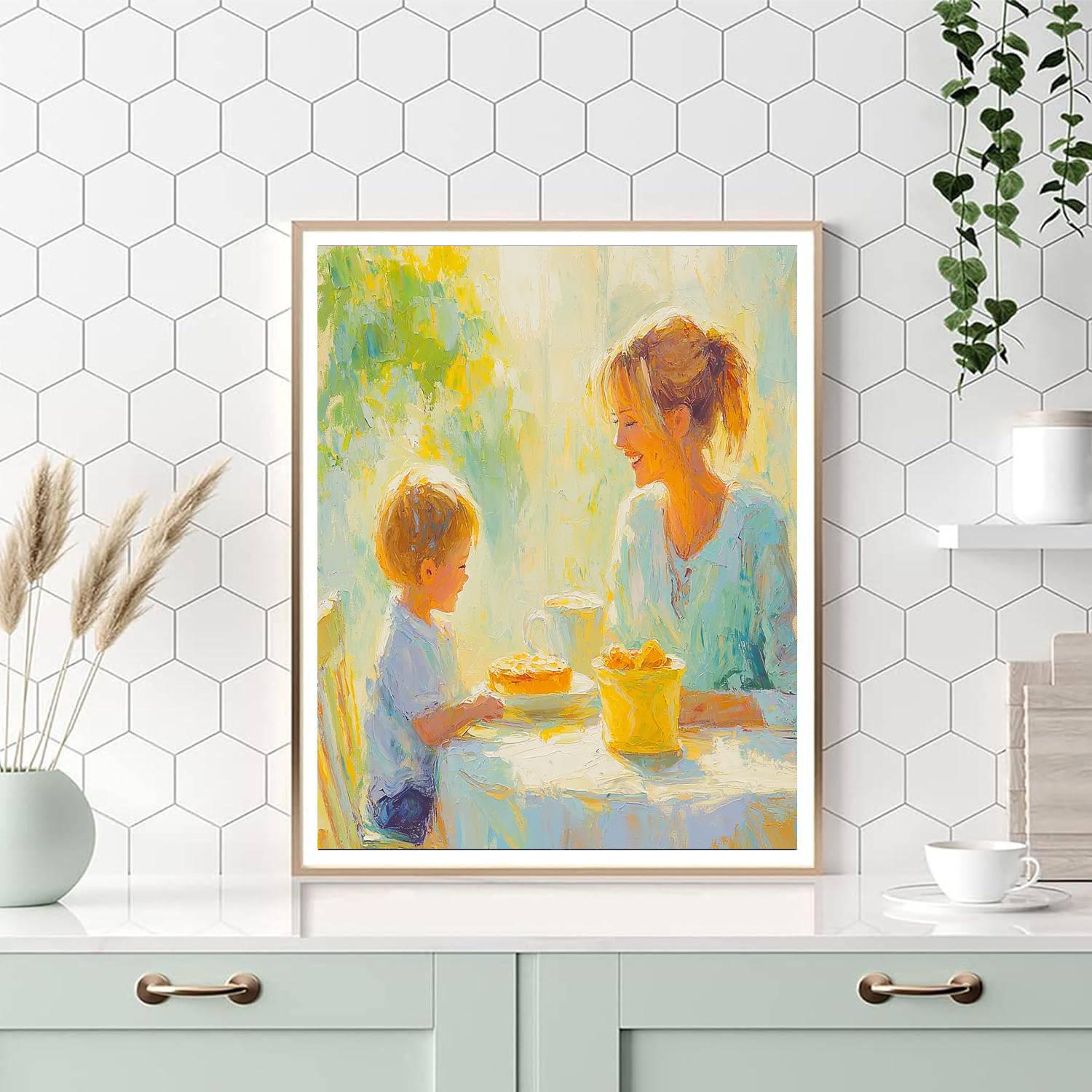 Mother's Joyful Morning DIY Paint By Numbers