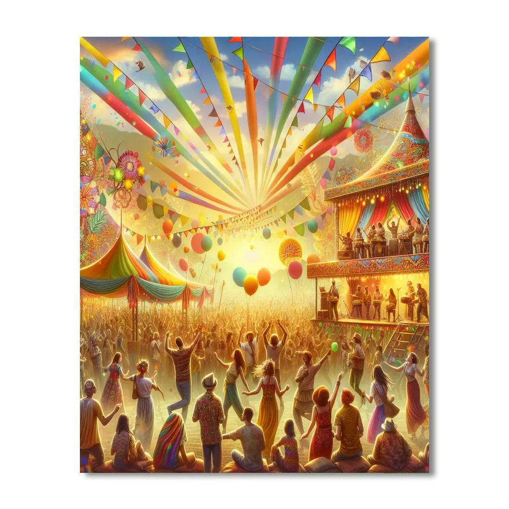 Colorful Summer Festival Numbered Painting Kits