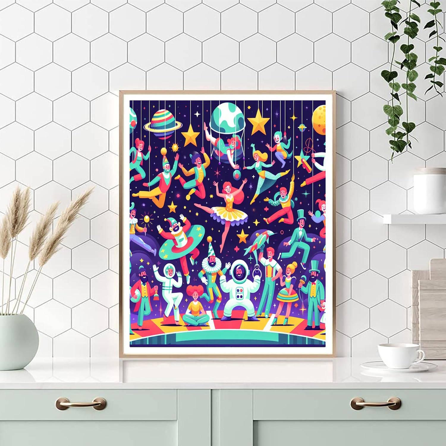 Outer Space Circus Paint By Number