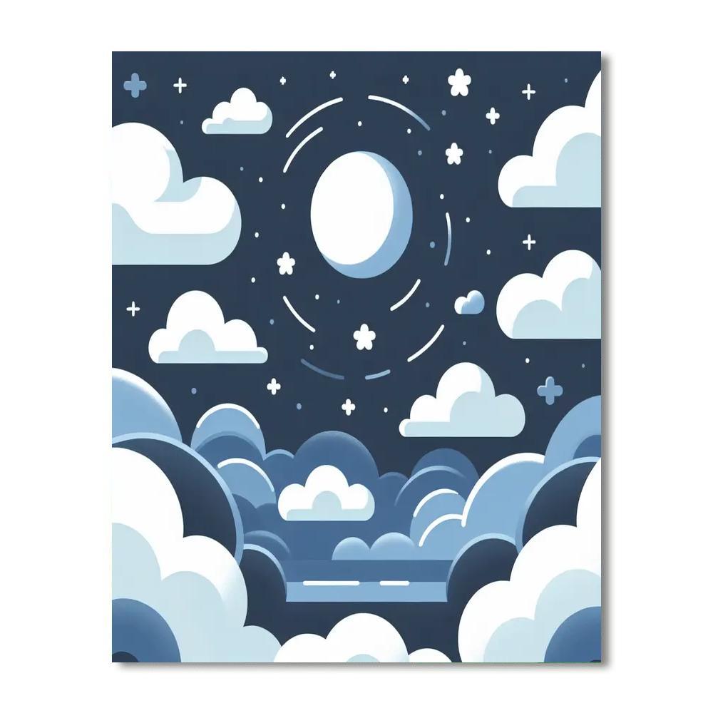 Sweet Dreaming Clouds Paint By Color