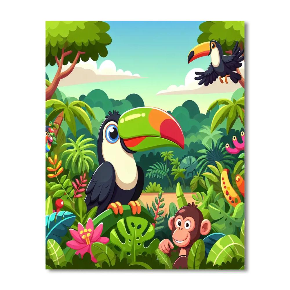 Jungle Paradise Paint By Numbers Art