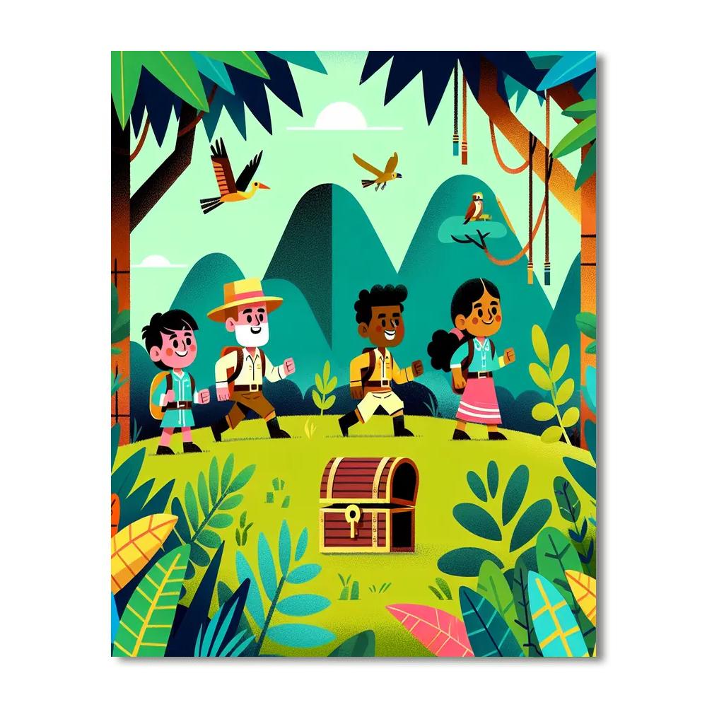 Hidden Jungle Treasures Paint By Numbers