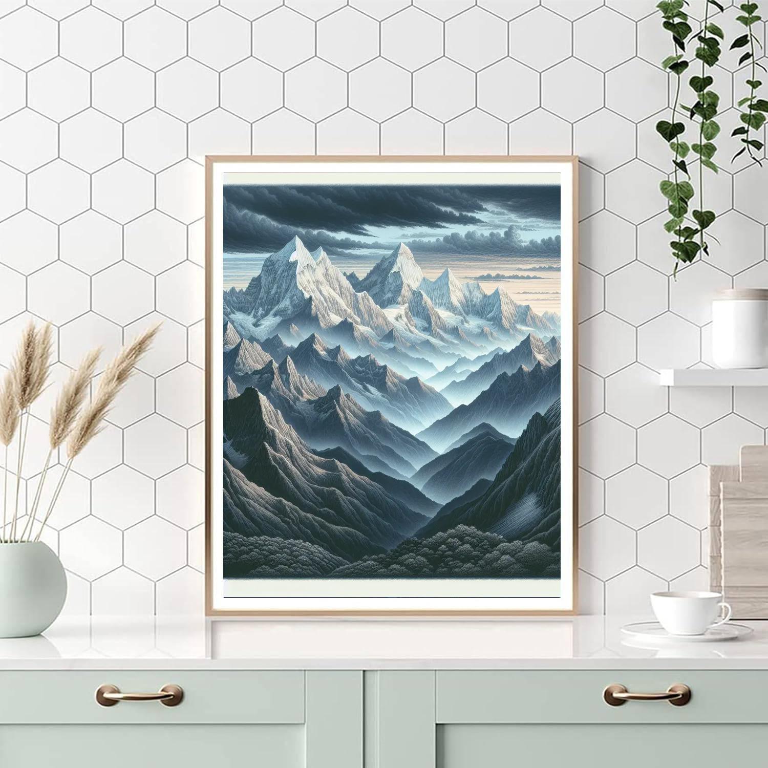 Majestic Mountain Vistas Paint By Numbers Art
